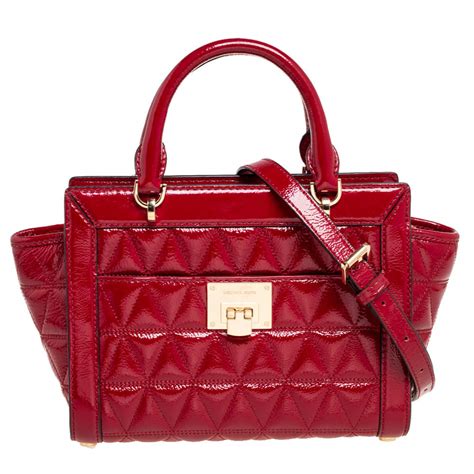 michael kors vivianne patent leather large satchel|macy's Michael Kors.